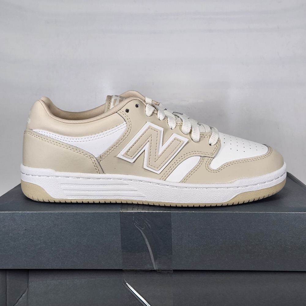 New Balance 480 Sneakers Mens Size 7 Grey White Leather Court Shoes